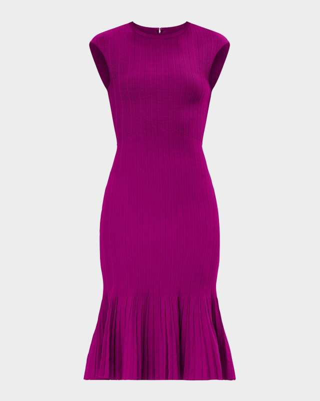 The Bridget Sleeveless Pleated-Hem Mini Dress